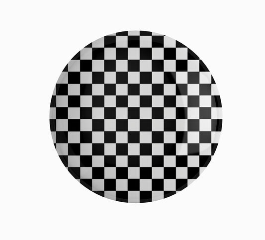 Checkerboard Pin Badge