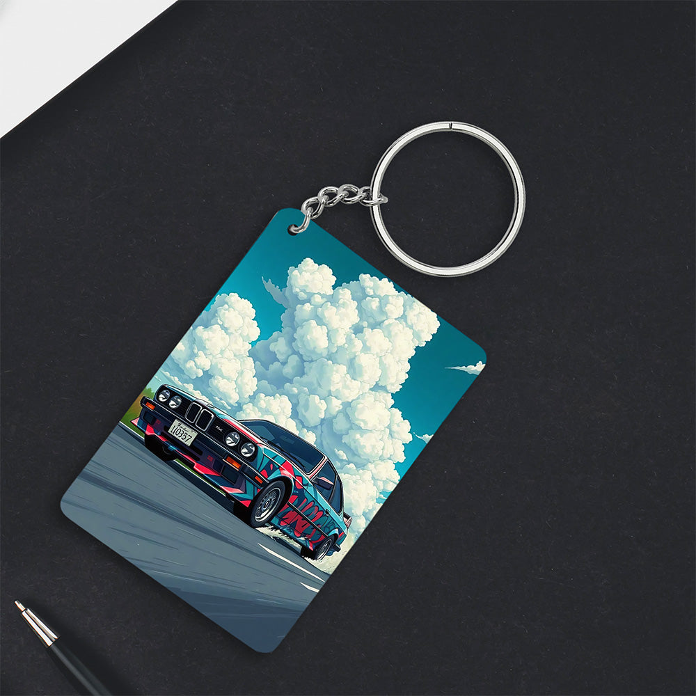 Speed Lane Motion Keychain – Teal Ride