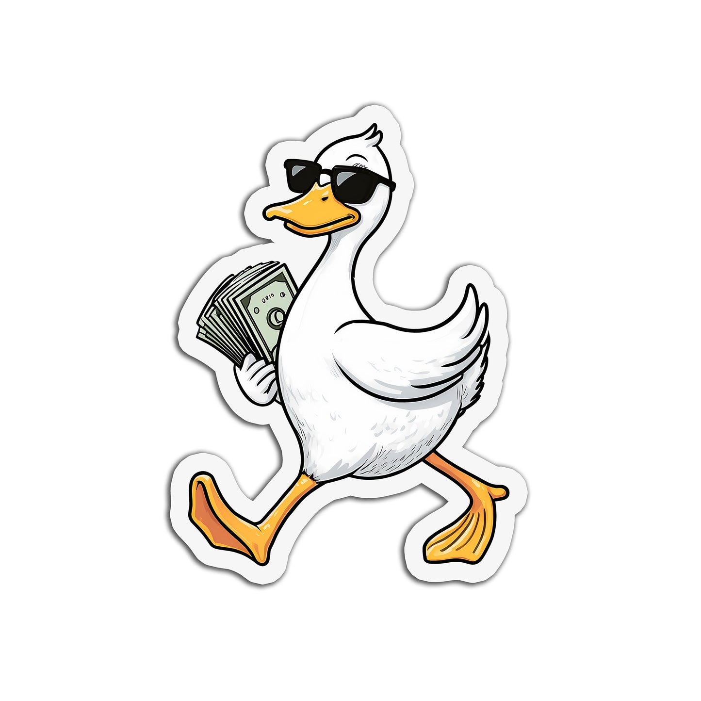 Duck money Sticker