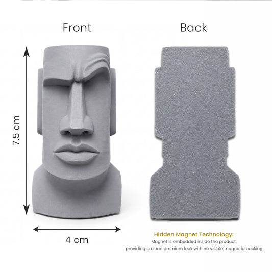 Moai Head Fridge Magnet – Hidden Magnet Design