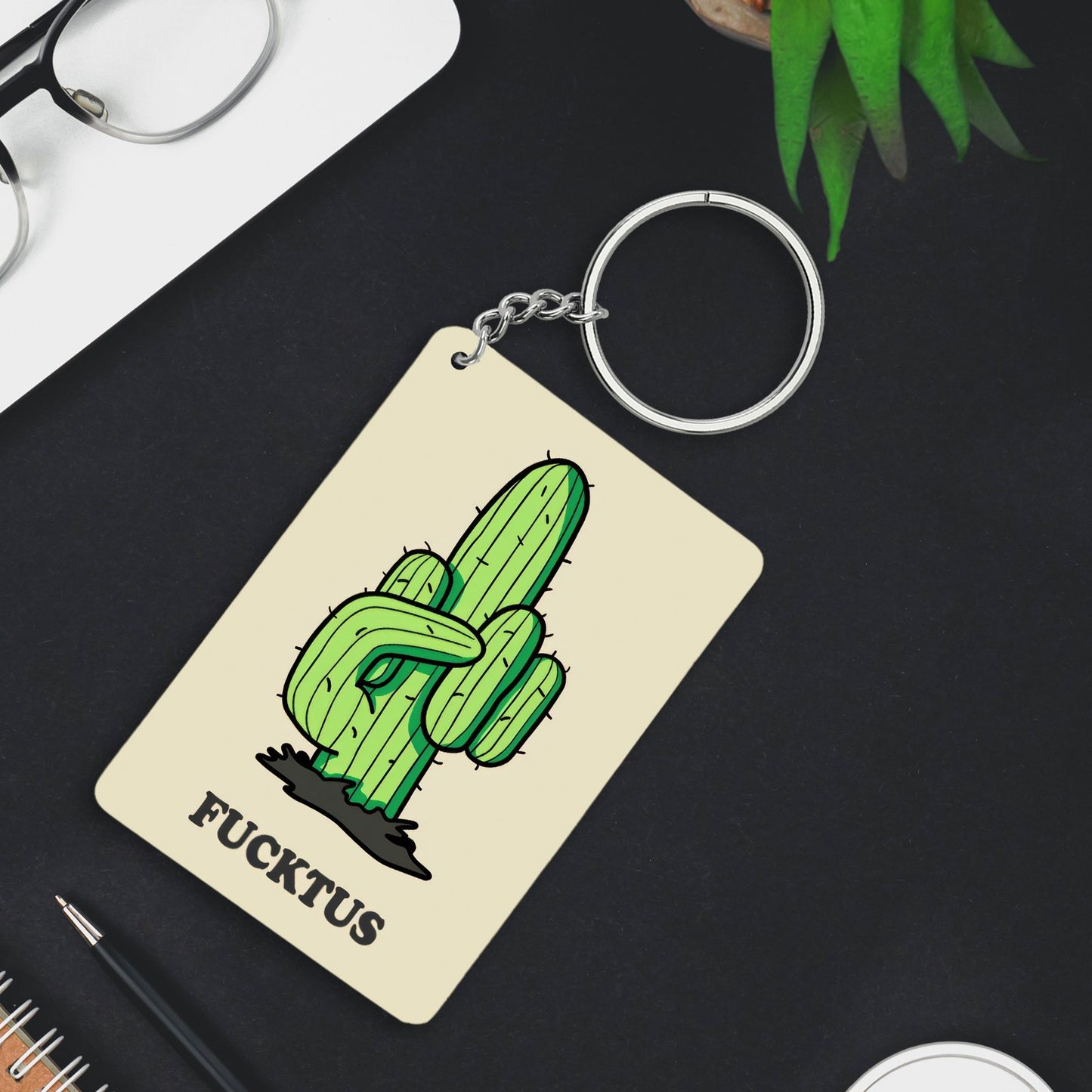 Fucktus keychain