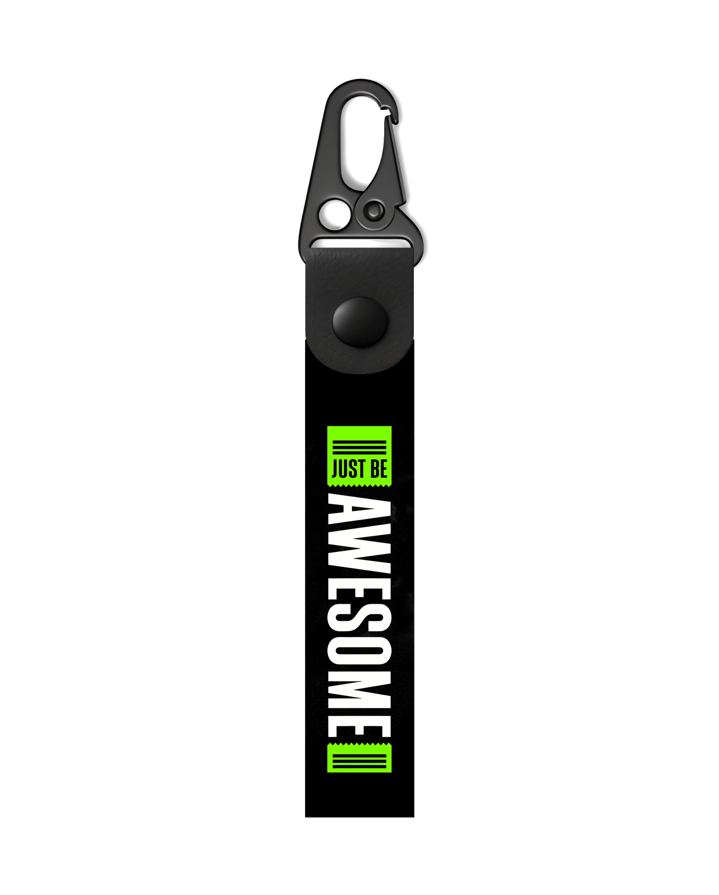 Just Be Awesome Keyholder with Carabiner Hook