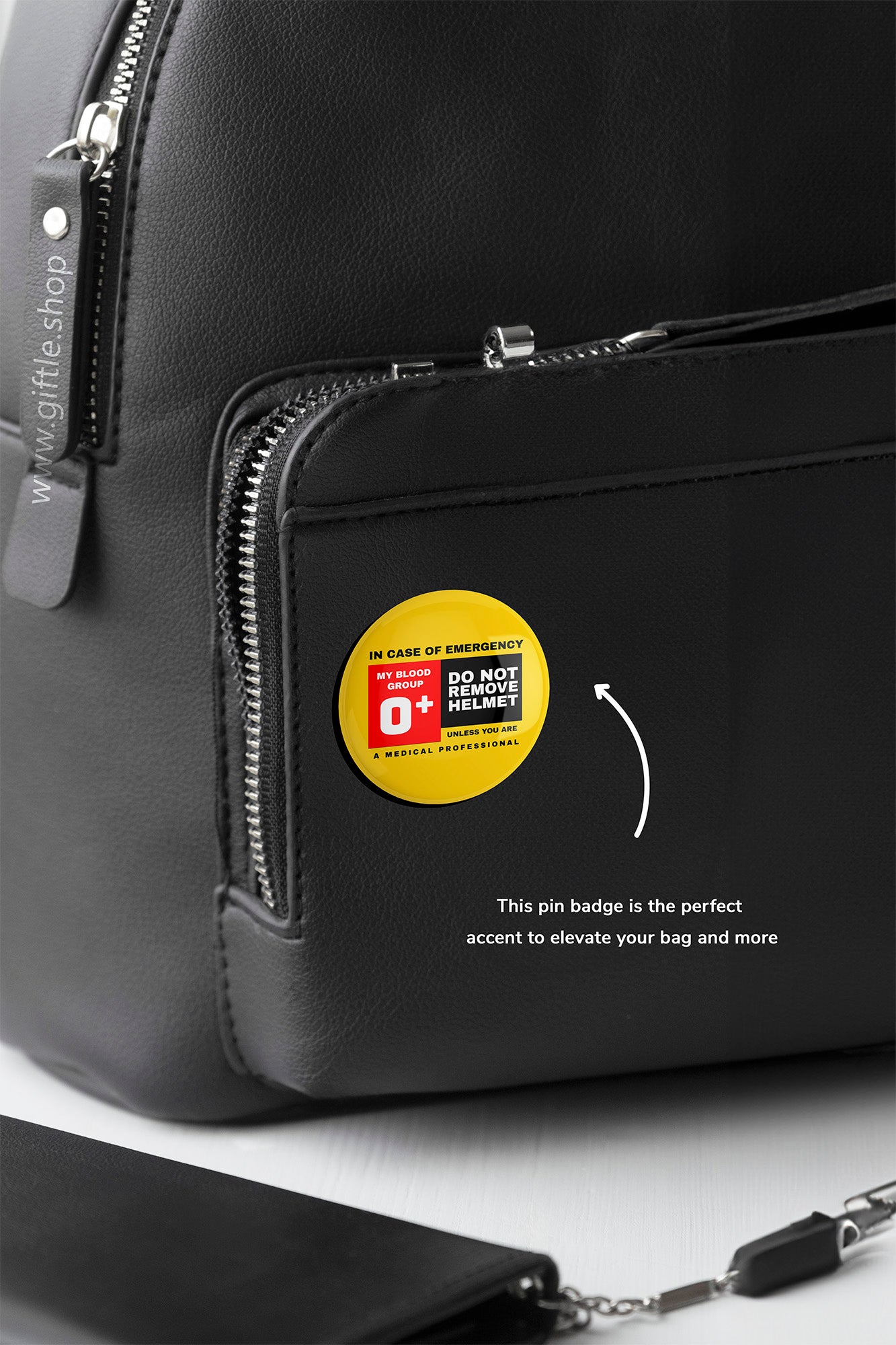 Emergency Blood Group Pin Badge