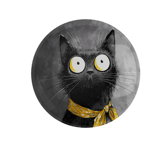 Black Cat Fridge Magnet