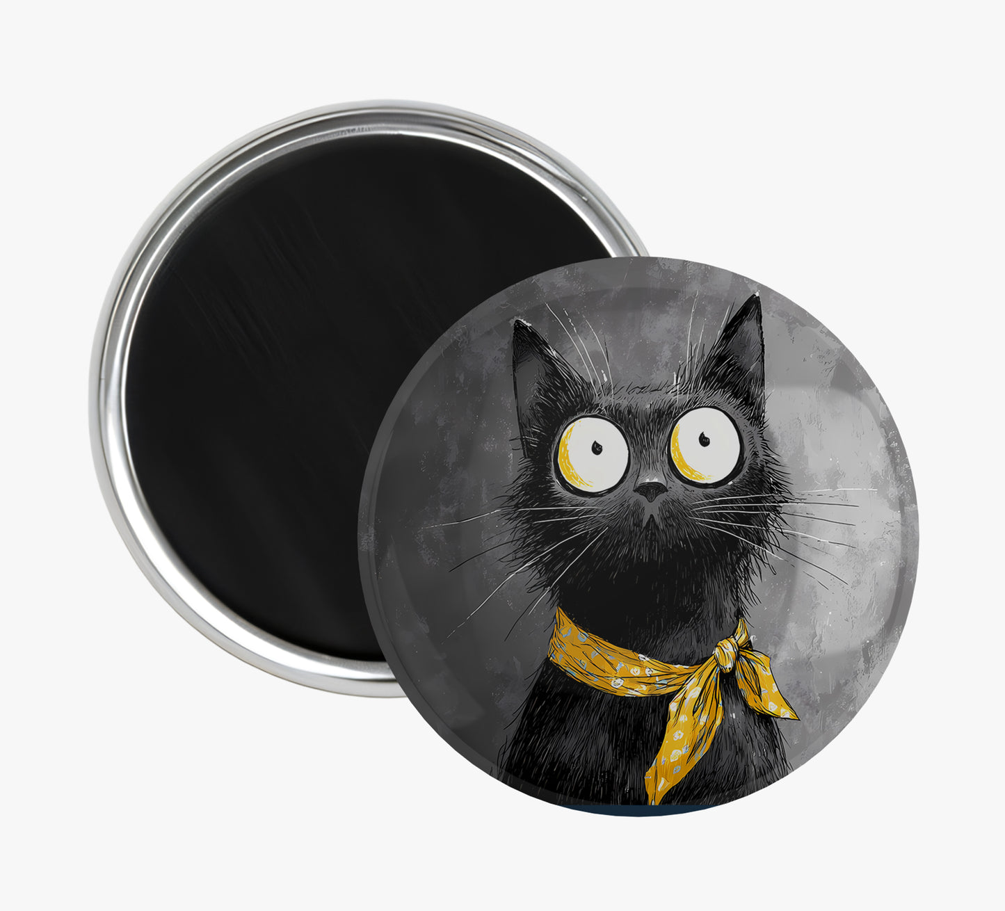 Black Cat Fridge Magnet