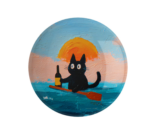Surfing Cat Fridge Magnet