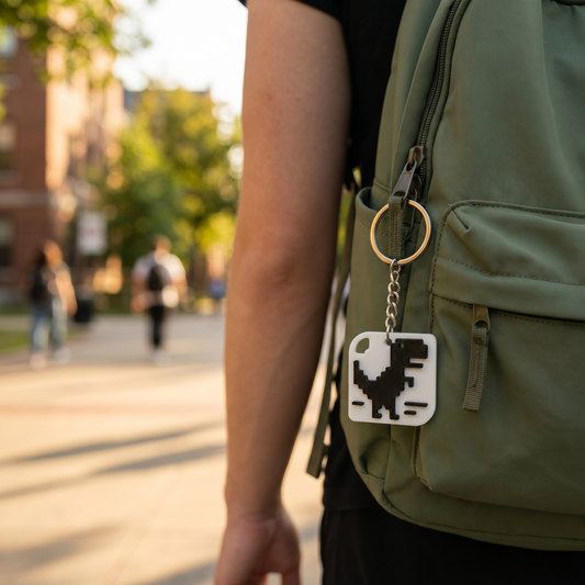 Google Dino Dinosaur Keychain