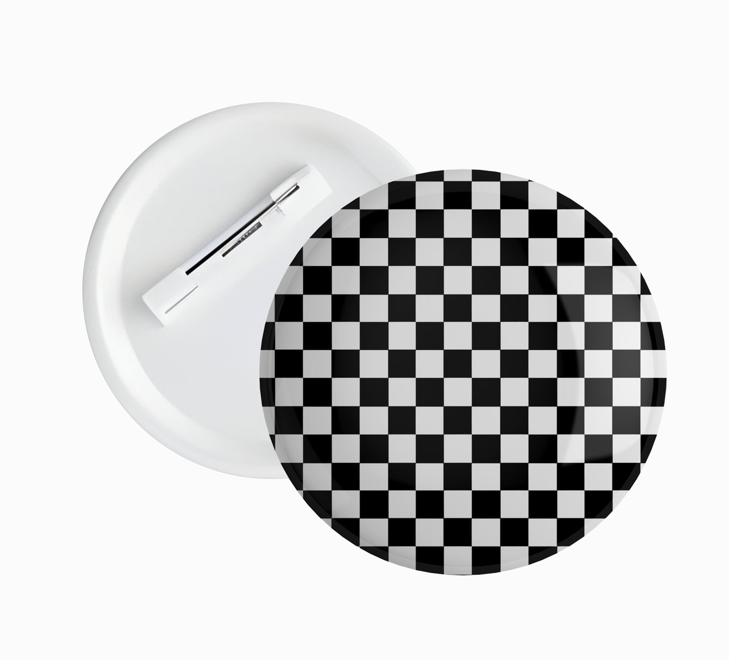Checkerboard Pin Badge