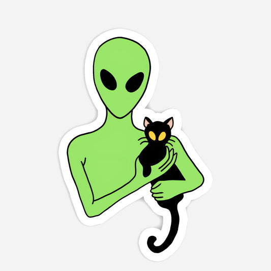 Alien Cat Sticker