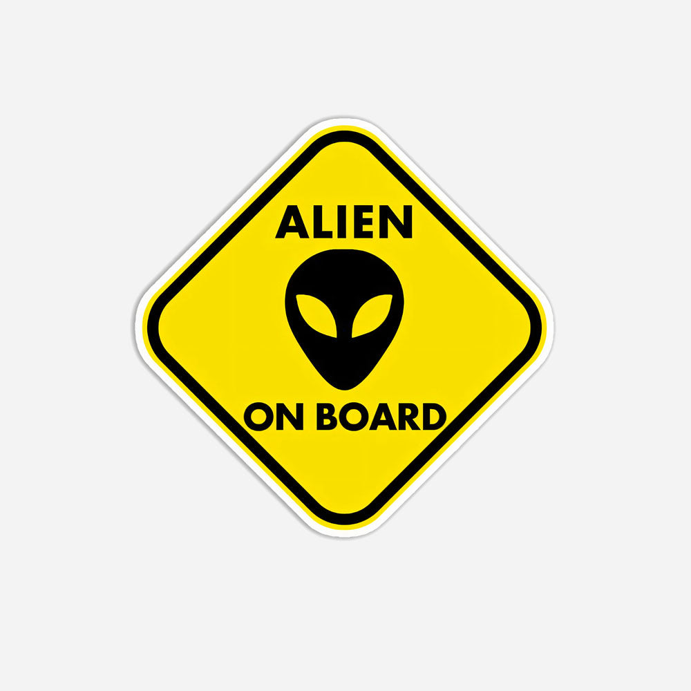 Alien on Board sticker