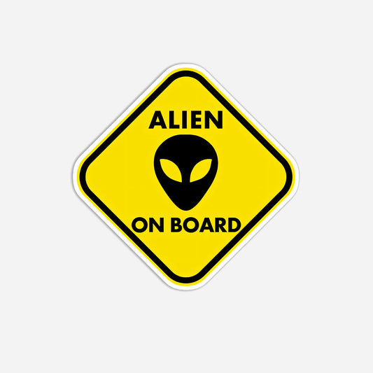 Alien on Board sticker