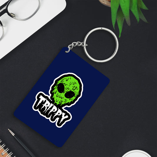 Trippy Alien Keychain