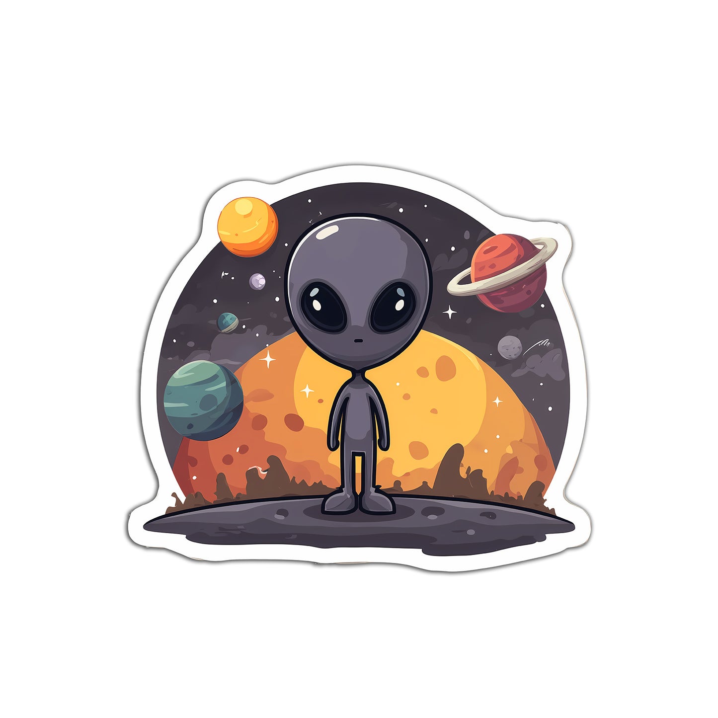 Space Walk Sticker