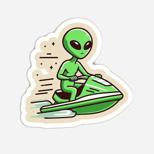 UFO Surfing sticker