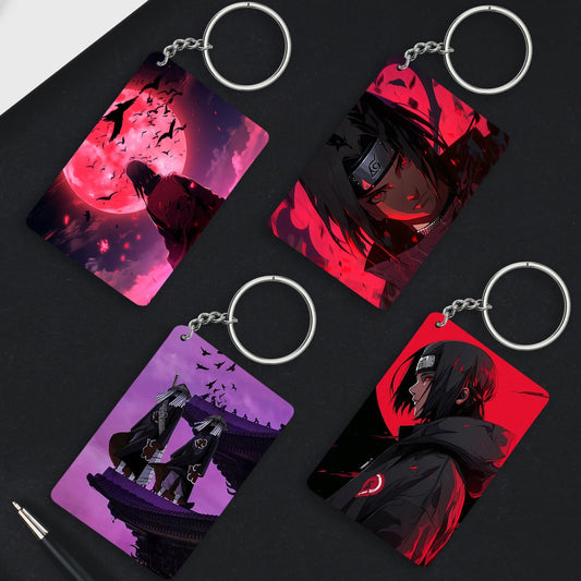 Anime Itachi keychain set of 4