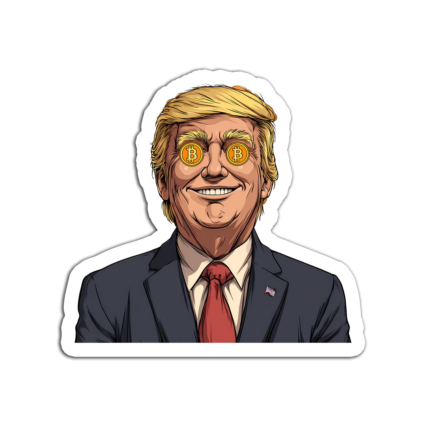 Donald Trump Bitcoin Sticker