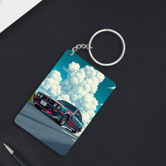Speed Lane Motion Keychain – Teal Ride