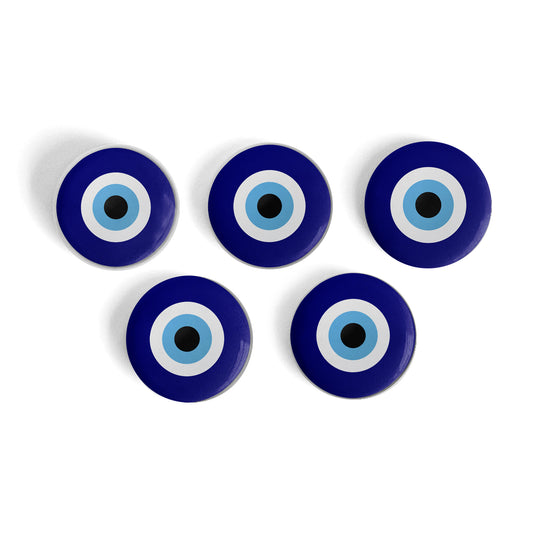 Evil Eye Blue Pin Badge Set - 32mm