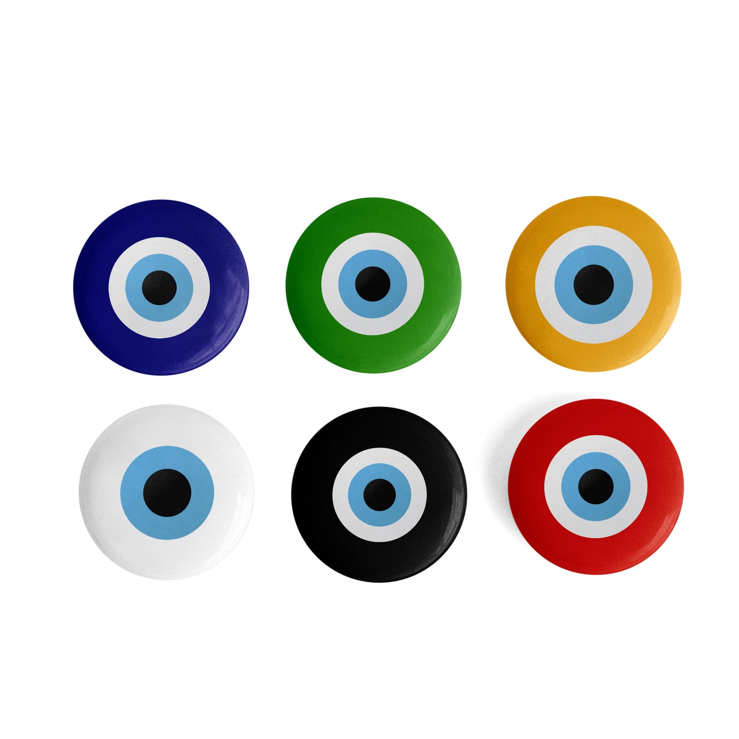 Evil Eye Pin Badge Set - 32mm