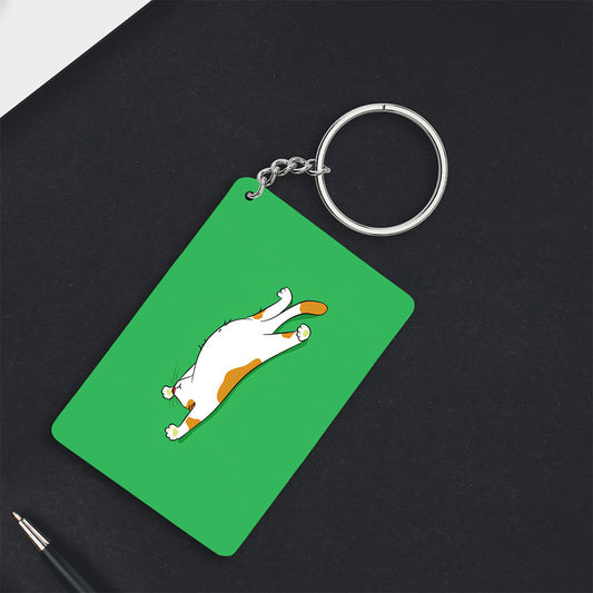 Lazy Cat Keychain – Purrfectly Relaxed
