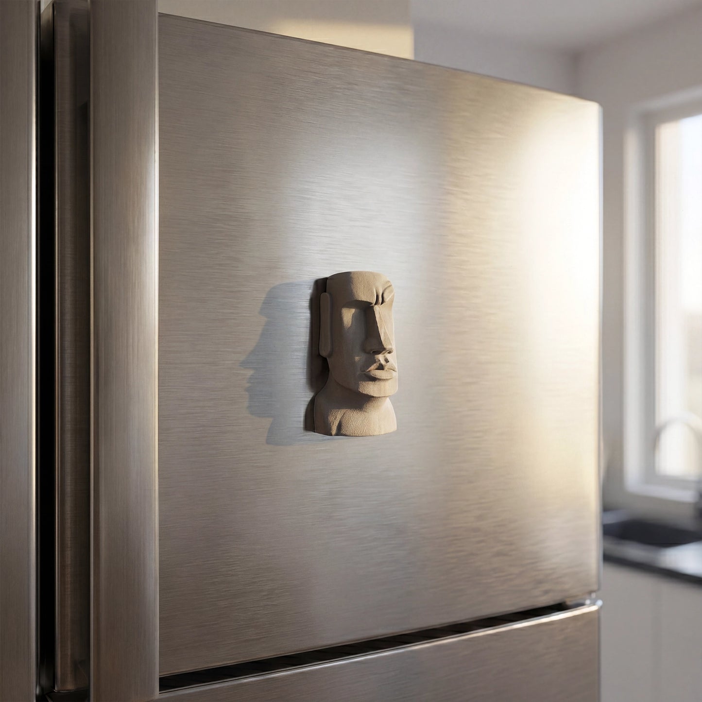Moai Head Fridge Magnet – Hidden Magnet Design