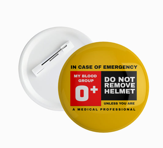 Emergency Blood Group Pin Badge