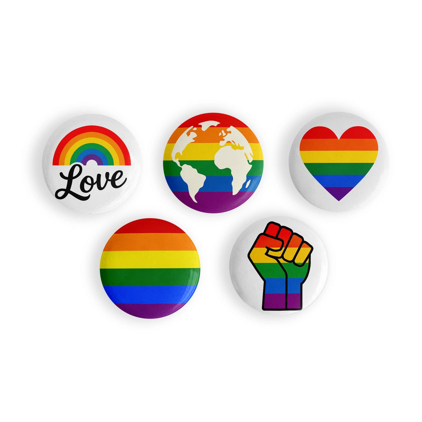 Pride Rainbow Pin Badge 32mm