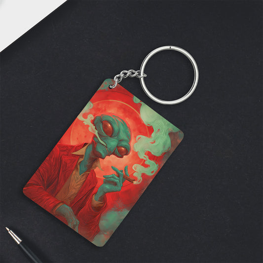Cosmic Vibes Alien Keychain