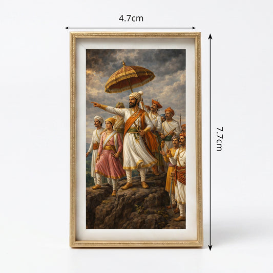 Chhatrapati Shivaji Maharaj Mini Desk Frame 1.8 x 3 Inch