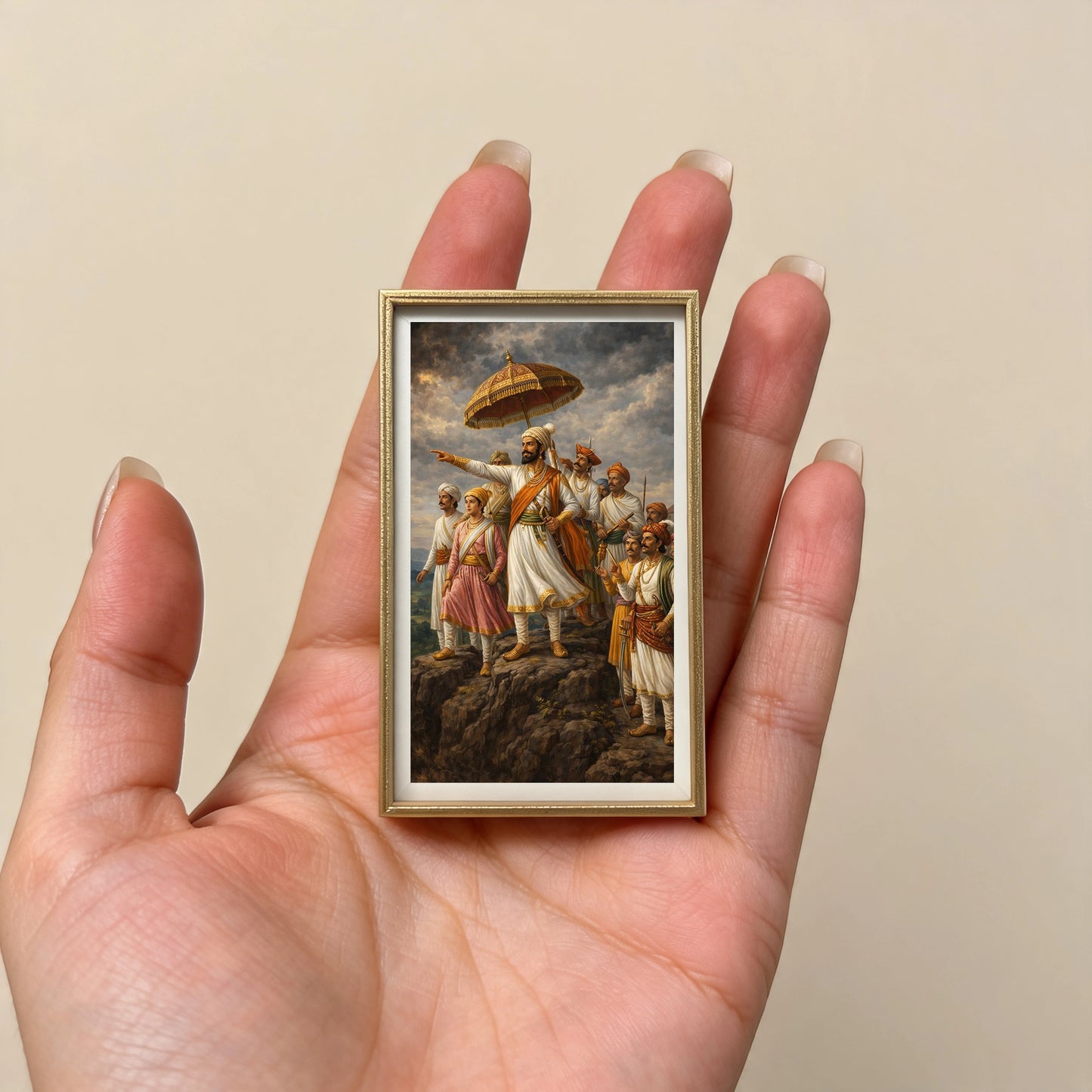 Chhatrapati Shivaji Maharaj Mini Desk Frame 1.8 x 3 Inch