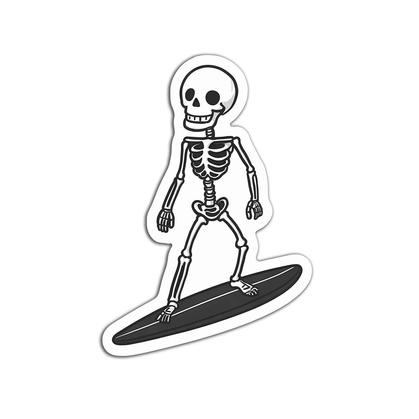 Skull Surfer Sticker