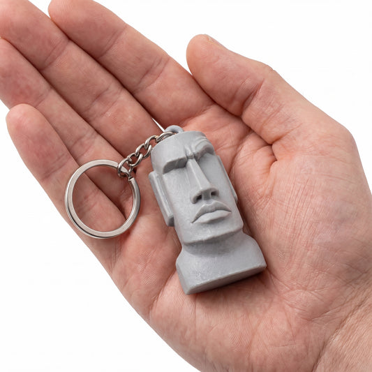 Moai Head Keychain