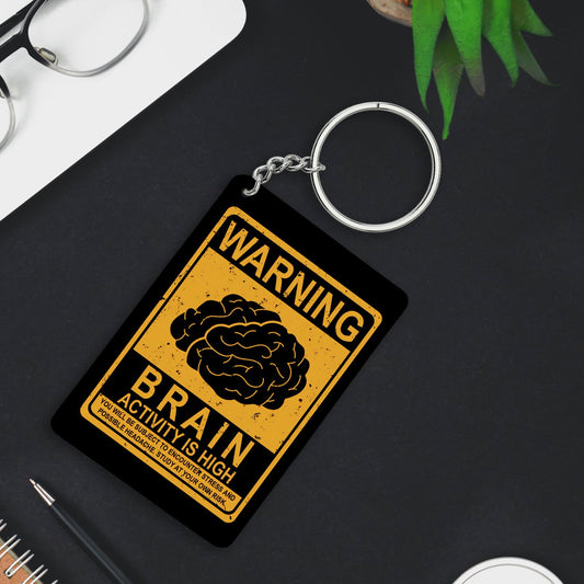 Brain Warning Keychain
