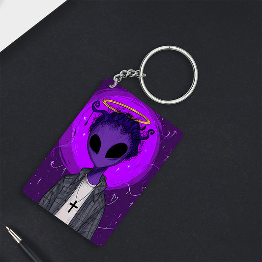 Cosmic Alien Halo Keychain