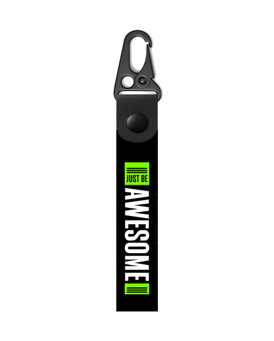 Just Be Awesome Keyholder with Carabiner Hook