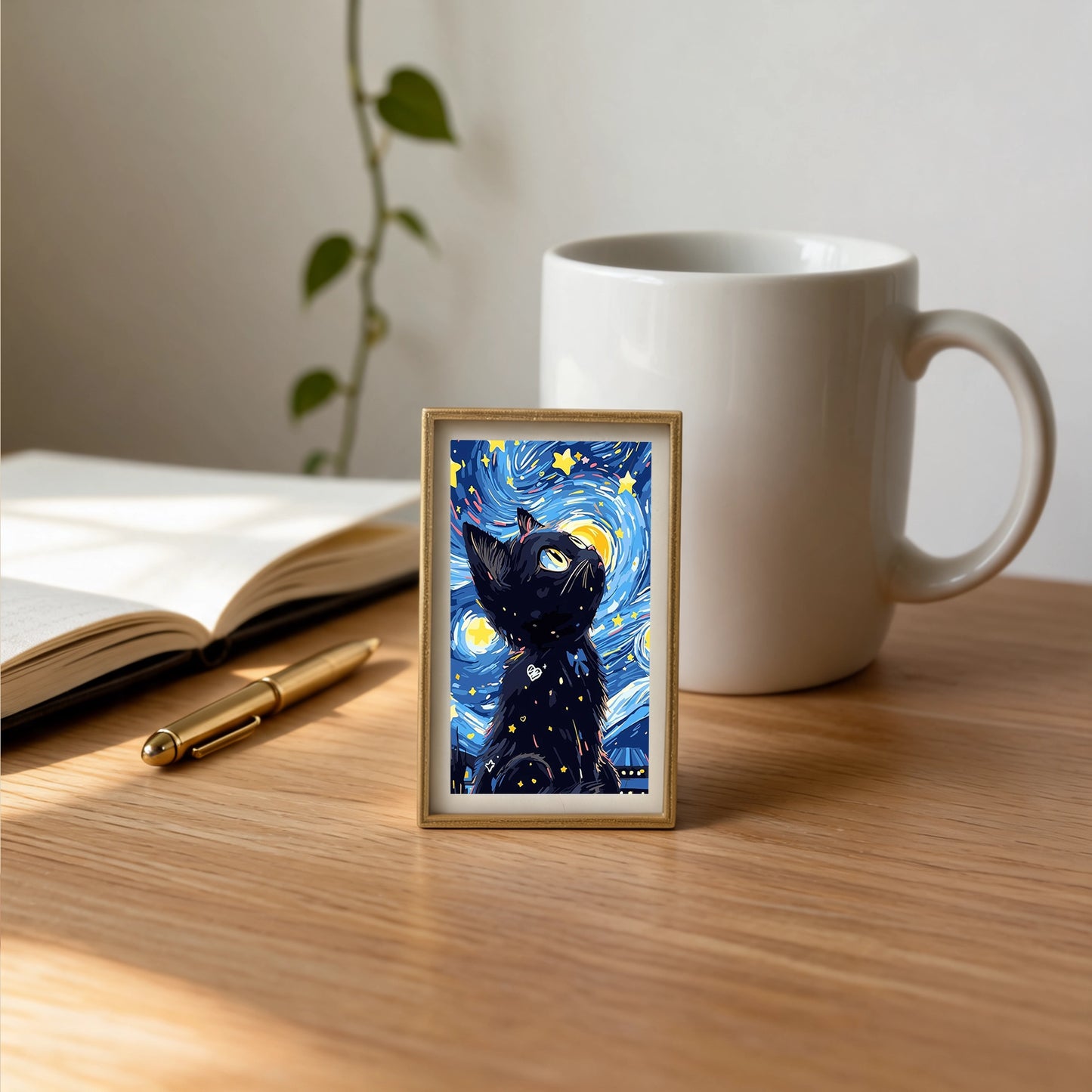 Starry Night Cat Mini Frame