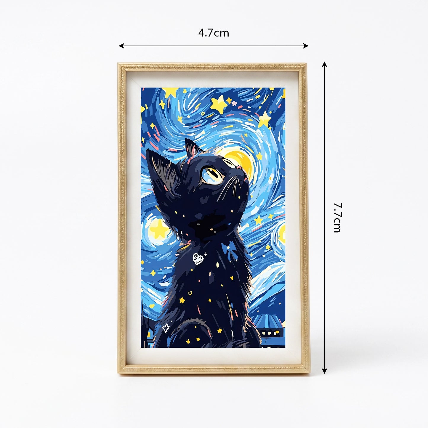 Starry Night Cat Mini Frame