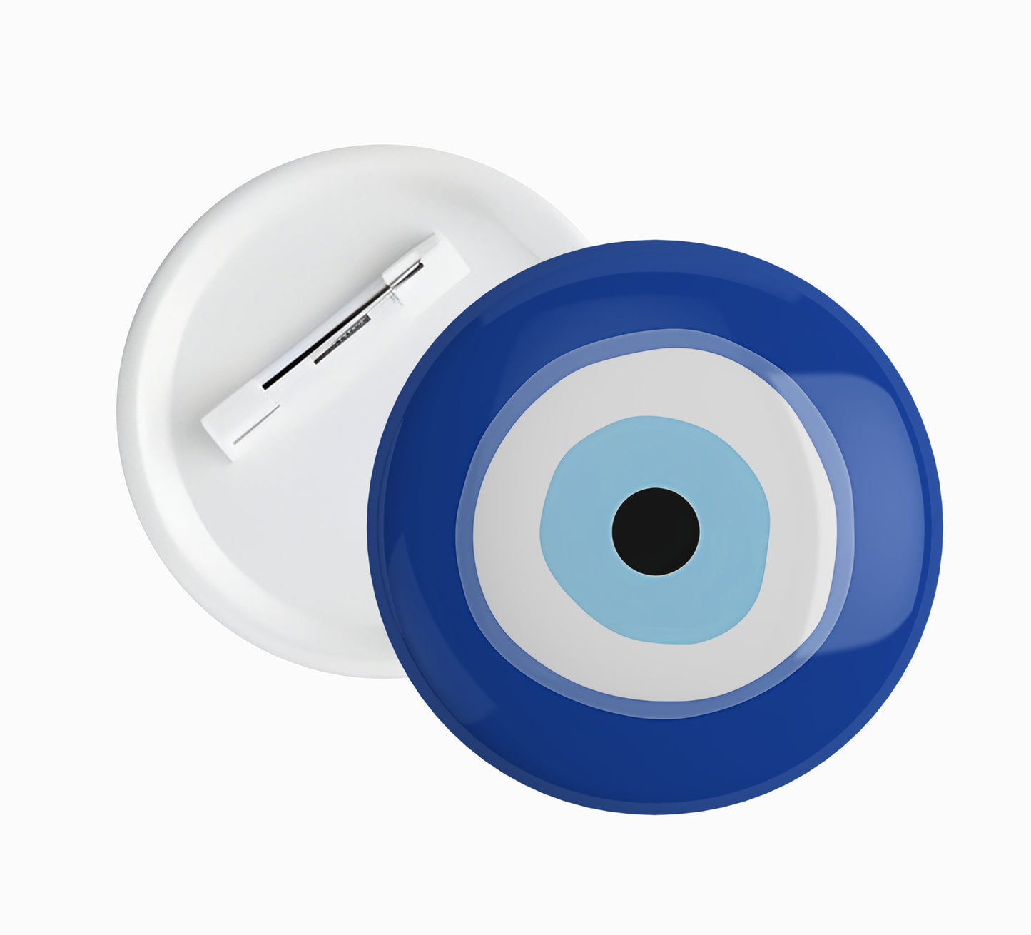 Evil Eye Pin Badge – 58mm, Glossy Finish