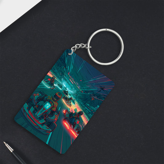 Go-Kart Racing Keychain