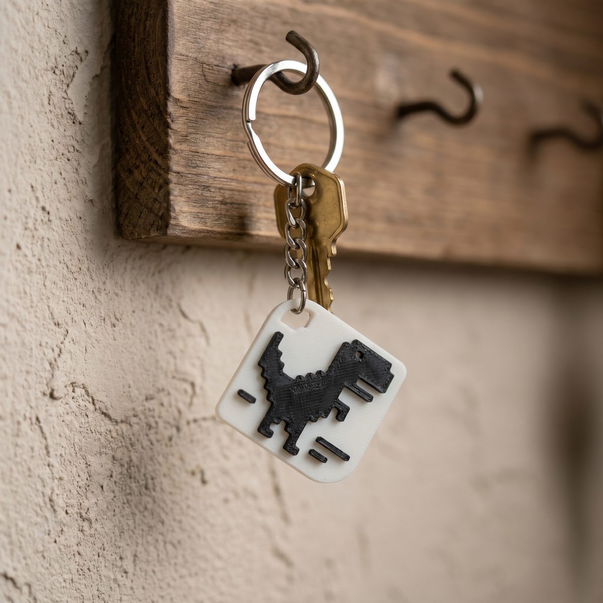 Google Dino Dinosaur Keychain