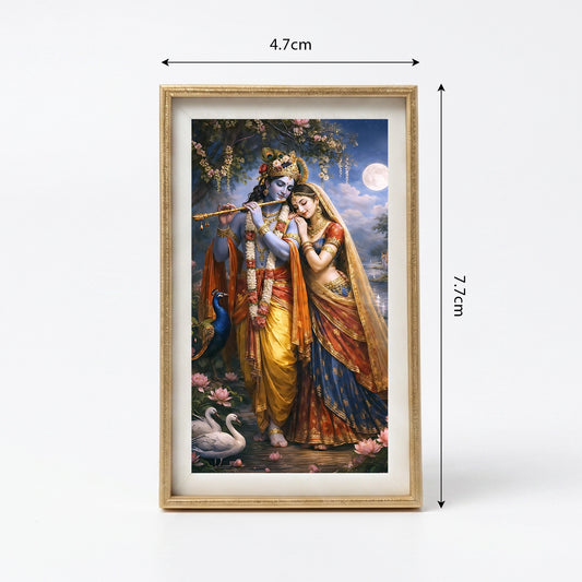 Radha Krishna Mini Desk Frame 1.8 x 3 Inch