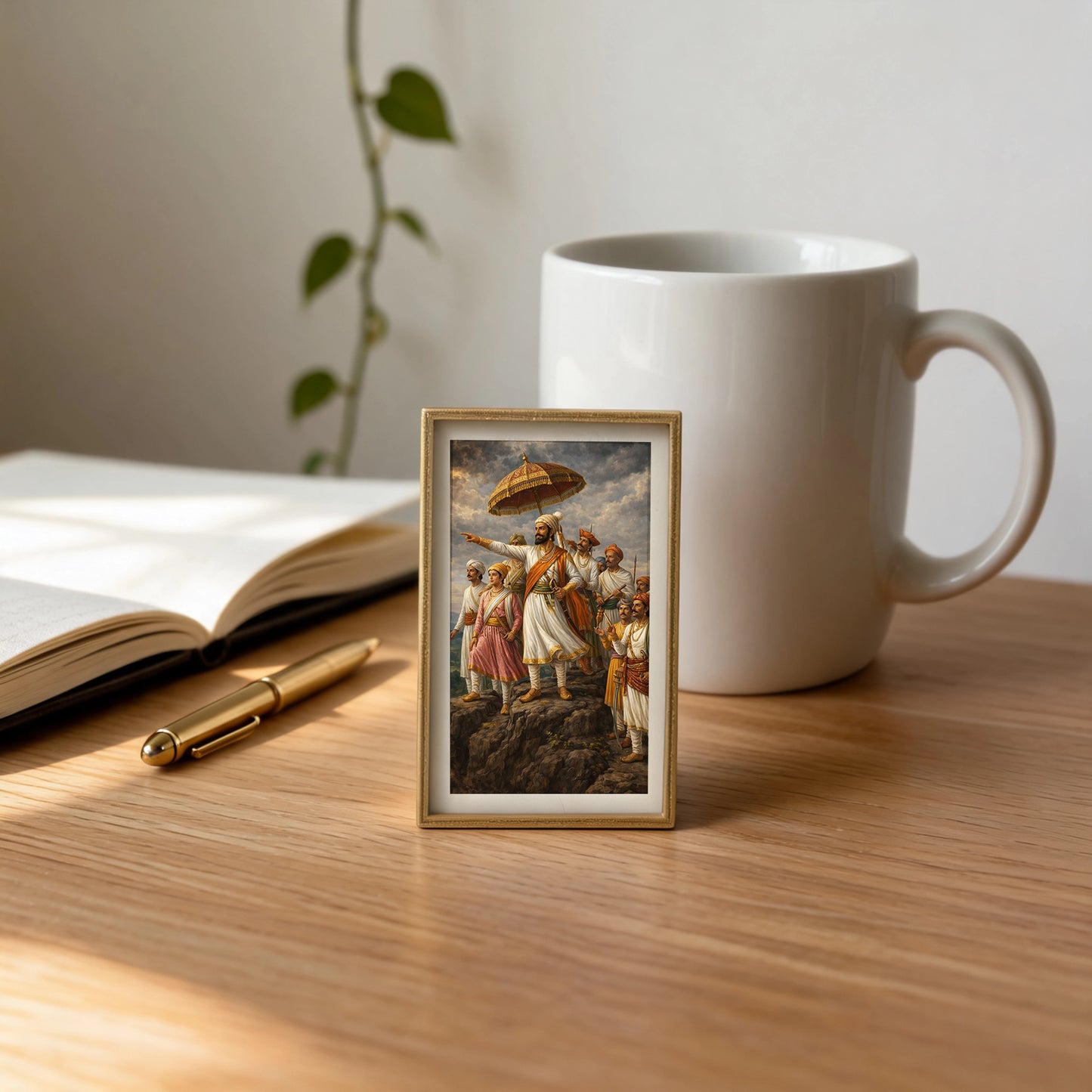 Chhatrapati Shivaji Maharaj Mini Desk Frame 1.8 x 3 Inch