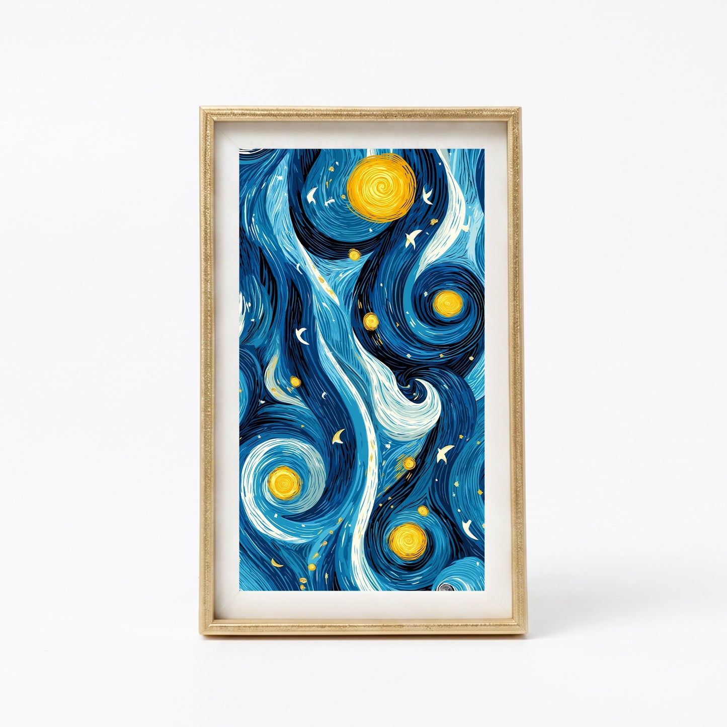 Starry Night Abstract Sky Mini Frame