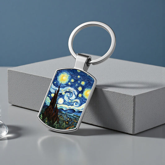 Starry Night Metal Keychain