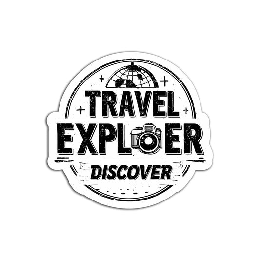 Travel Explorer Badge Sticker