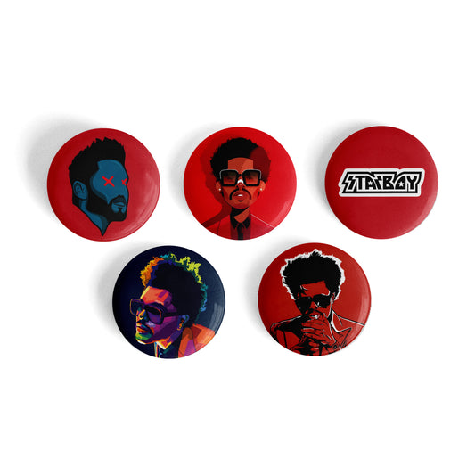 Weeknd Pin Badge Set of 5 – 32mm