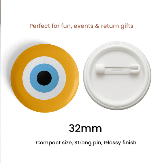 Evil Eye Pin Badge Set - 32mm