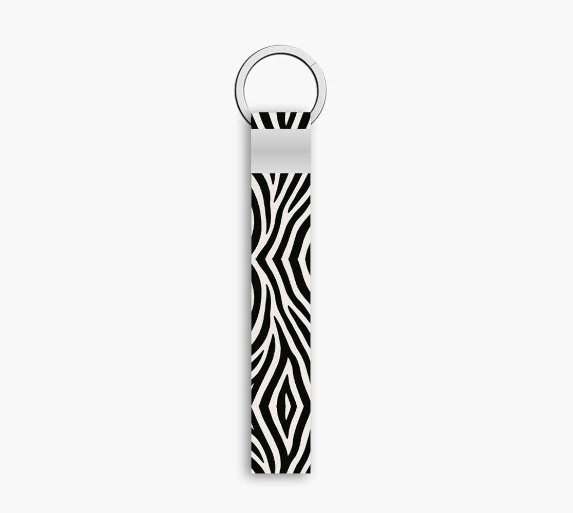 Zebra Stripes Short lanyard keychain